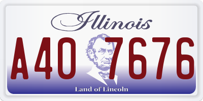 IL license plate A407676