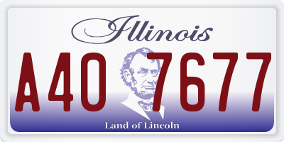 IL license plate A407677