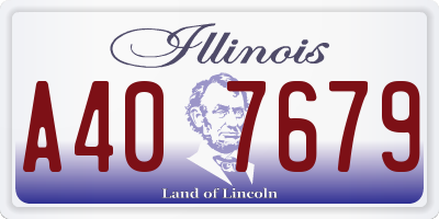 IL license plate A407679