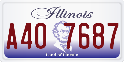 IL license plate A407687