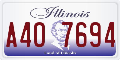 IL license plate A407694