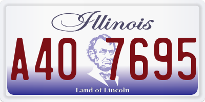 IL license plate A407695