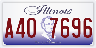 IL license plate A407696