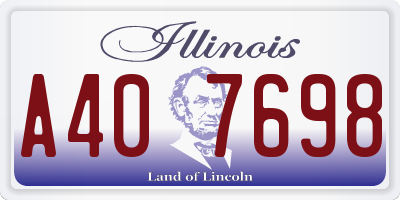 IL license plate A407698