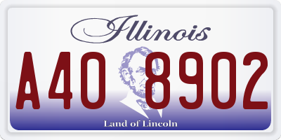 IL license plate A408902