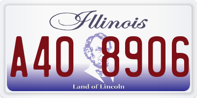 IL license plate A408906
