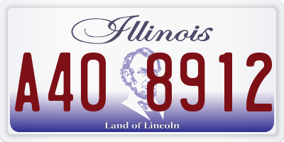 IL license plate A408912