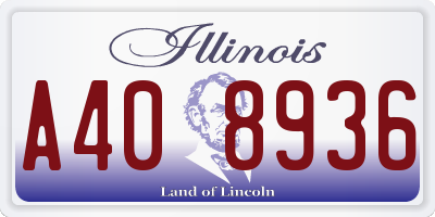 IL license plate A408936