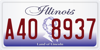 IL license plate A408937