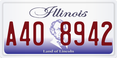IL license plate A408942