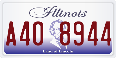 IL license plate A408944
