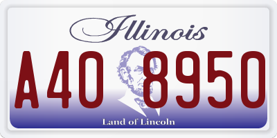 IL license plate A408950