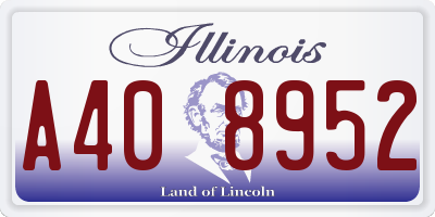 IL license plate A408952