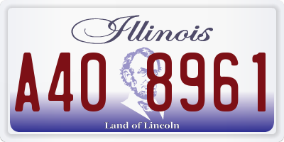 IL license plate A408961