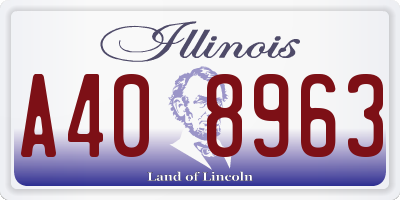 IL license plate A408963