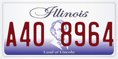 IL license plate A408964