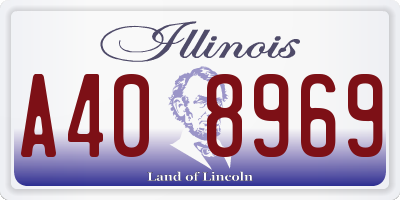 IL license plate A408969