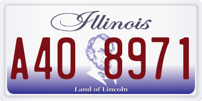 IL license plate A408971