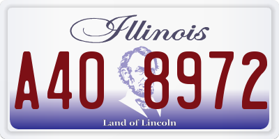 IL license plate A408972