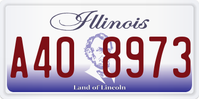 IL license plate A408973