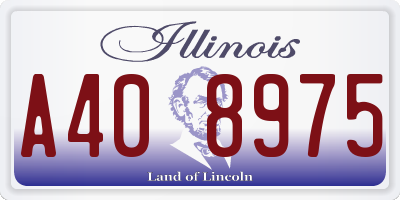 IL license plate A408975