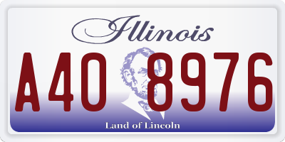 IL license plate A408976