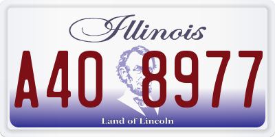 IL license plate A408977