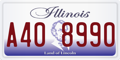 IL license plate A408990