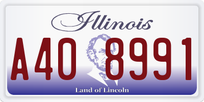 IL license plate A408991