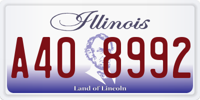 IL license plate A408992