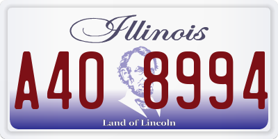 IL license plate A408994
