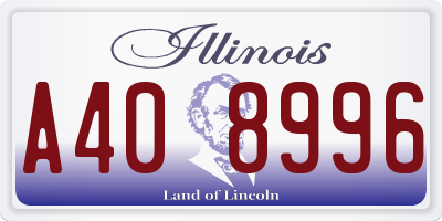 IL license plate A408996