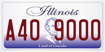 IL license plate A409000