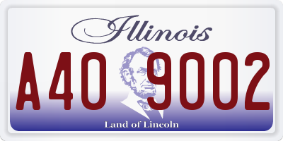 IL license plate A409002