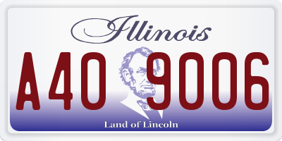 IL license plate A409006