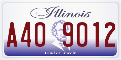 IL license plate A409012
