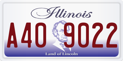 IL license plate A409022