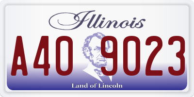 IL license plate A409023
