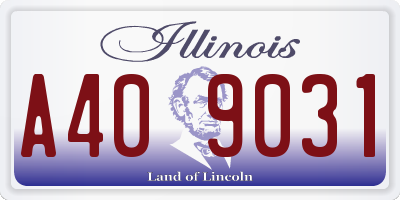 IL license plate A409031