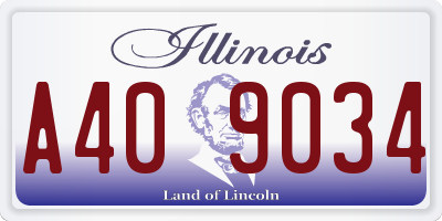 IL license plate A409034