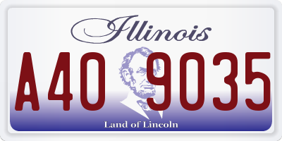 IL license plate A409035