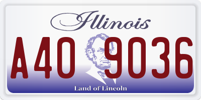 IL license plate A409036