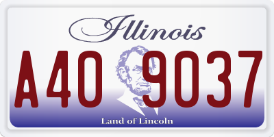 IL license plate A409037