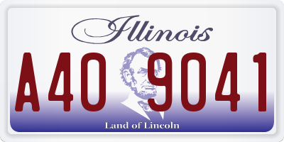 IL license plate A409041