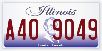 IL license plate A409049