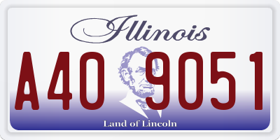 IL license plate A409051
