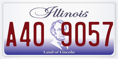 IL license plate A409057