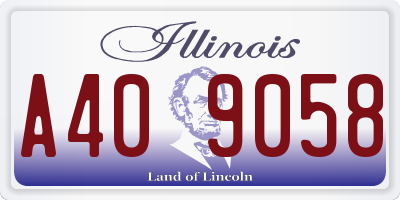 IL license plate A409058