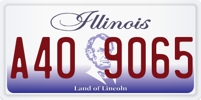 IL license plate A409065