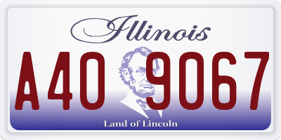 IL license plate A409067